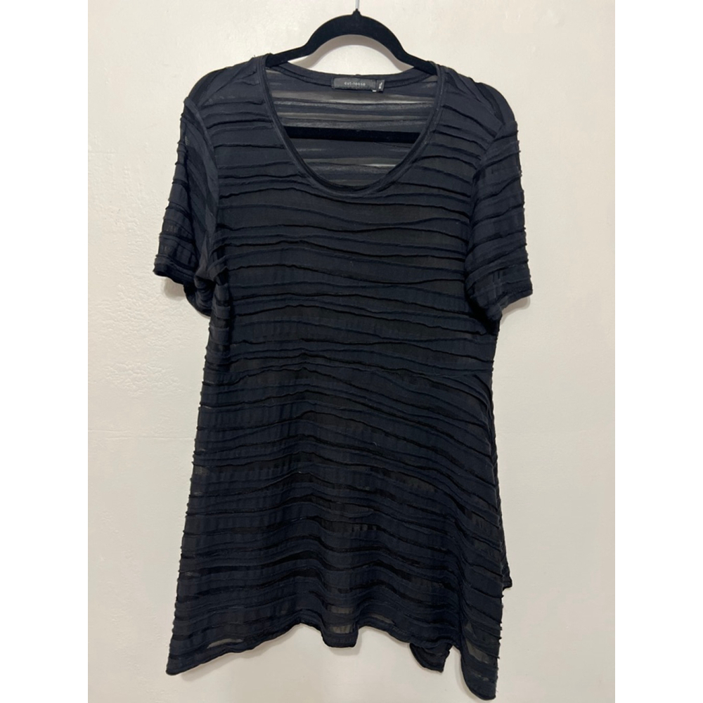Cut Loose Slubby Slouchy Striped Burnout Lagenlook Minimalist Gothic USA Made